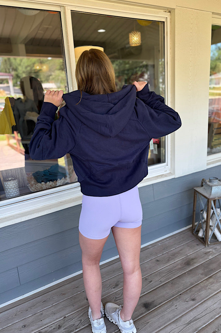 Hexlyn Waist Length Full Zip Hoodie Jacket {3 colors}