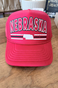 Retro Arch Nebraska Foam Trucker Hat {2 colors}