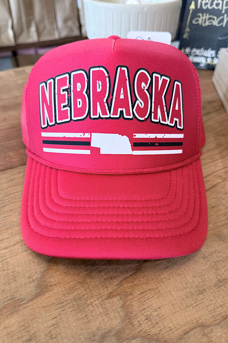 Retro Arch Nebraska Foam Trucker Hat {2 colors}