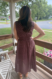 Meadow Long Polka Dot Dress