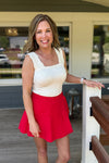 Miceala Textured Wide Strap Tank