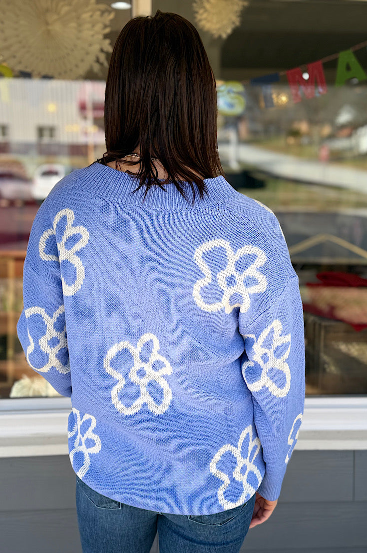 Darcy Hyacinth Flower Sweater