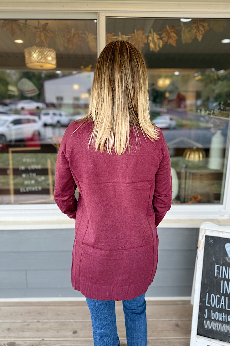 Sutton Raglan Sleeve Open Front Cardigan {3 colors}