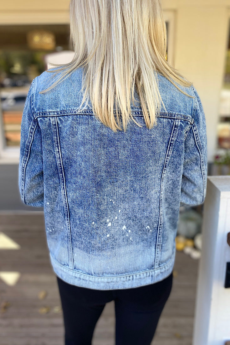 Brenton Bleach Dipped Denim Jacket