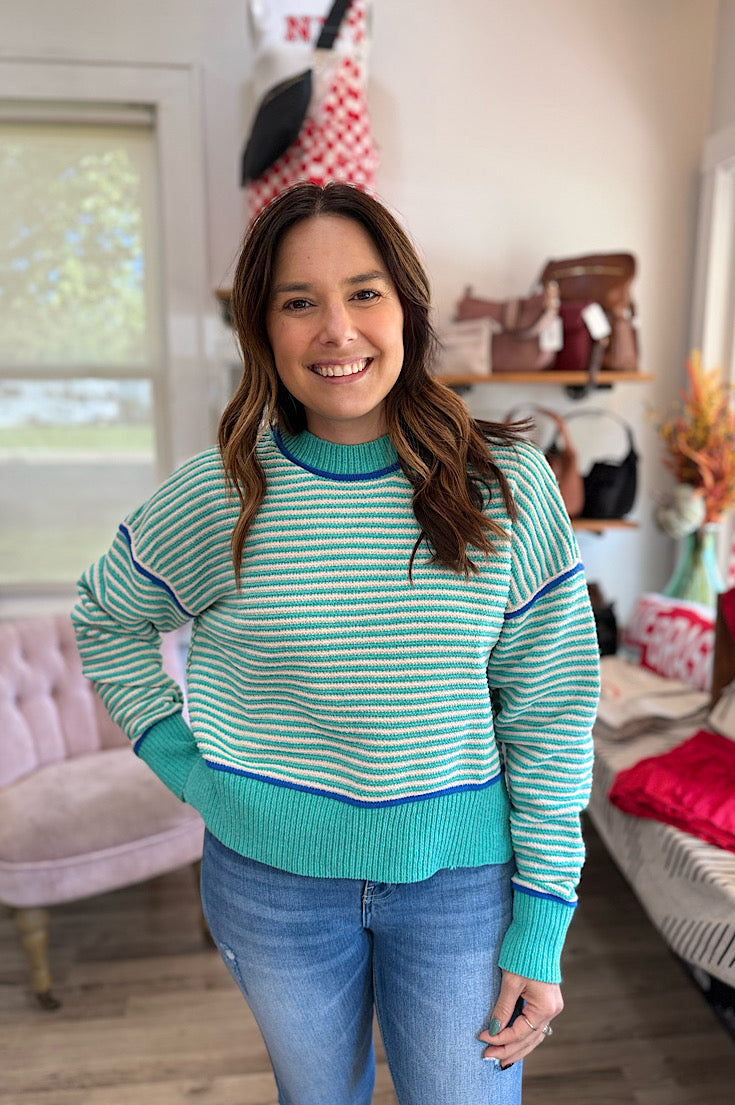 Cleo Super Soft Stripe Sweater {2 colors}