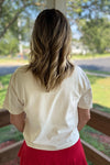 Nebraska 1867 Ivory Boxy Crop Tee