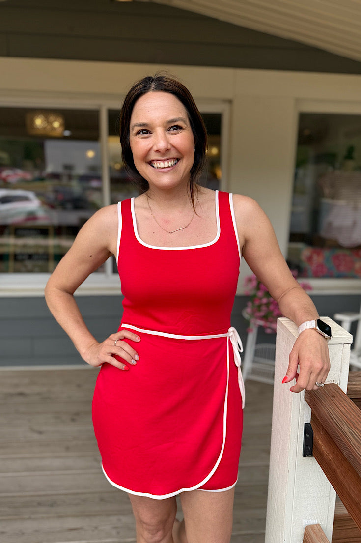 Penelope Ruby Red Active Dress