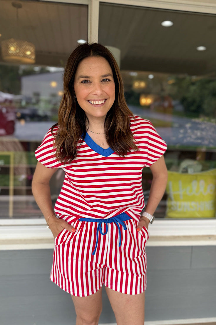 Kellyn Stripe Short Set {2 colors}