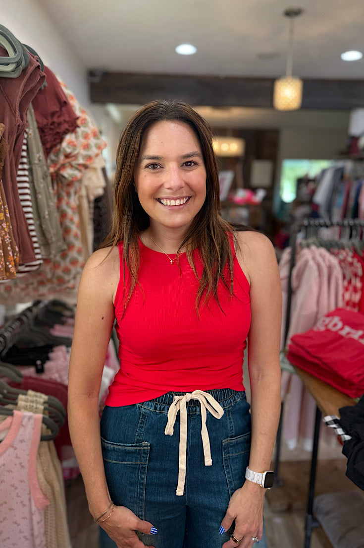 Breezie Essential Ribbed Tank Top {4 colors}