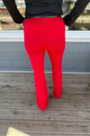 Avery Red Flare Ponte Pant