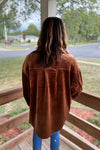 Lennox Cinnamon Ribbed Shacket