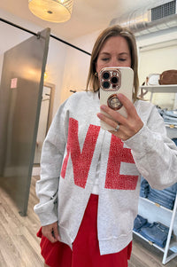 Gray NE Sweatshirt Cardi