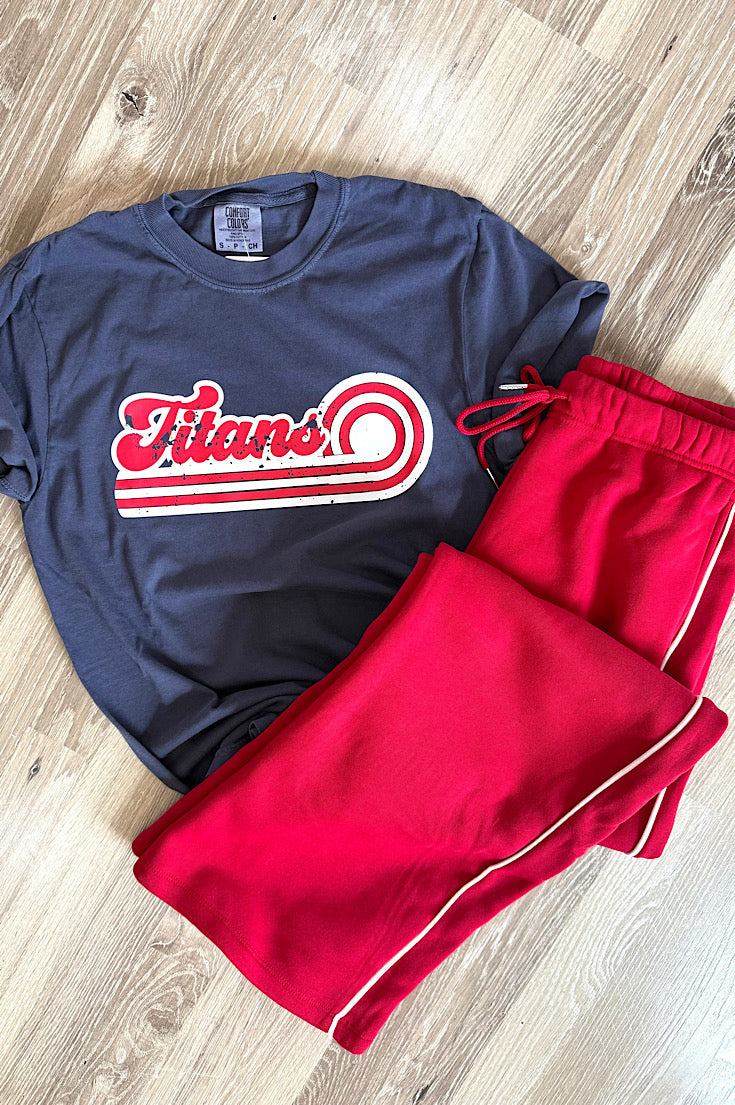 Navy Comfort Colors Retro Titans Tee