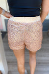 Josie Rose Gold Sequin Shorts