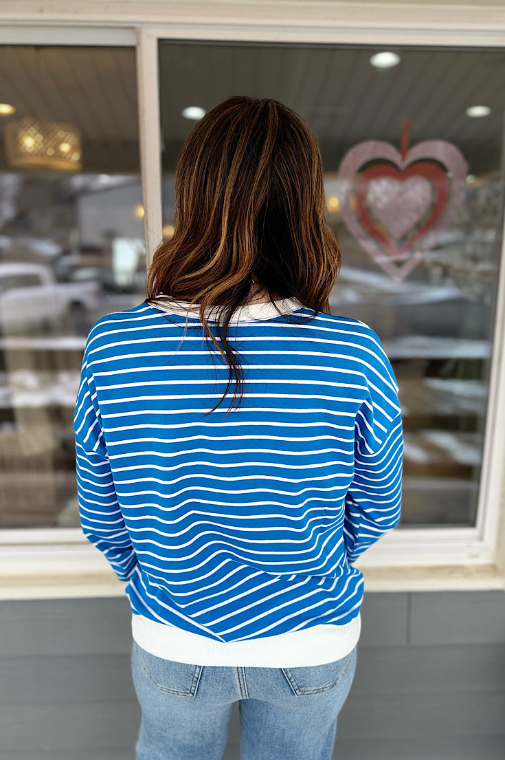 Zuri Striped Lightweight Pullover {2 colors}