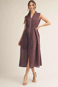 Meadow Long Polka Dot Dress