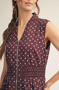 Meadow Long Polka Dot Dress