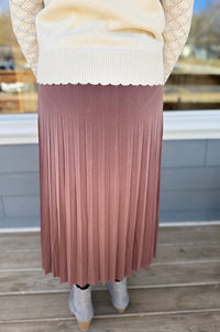 Lawson Mocha Pleated Maxi Skirt