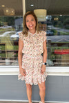 Emerlee Cream Floral Ruffle Dress