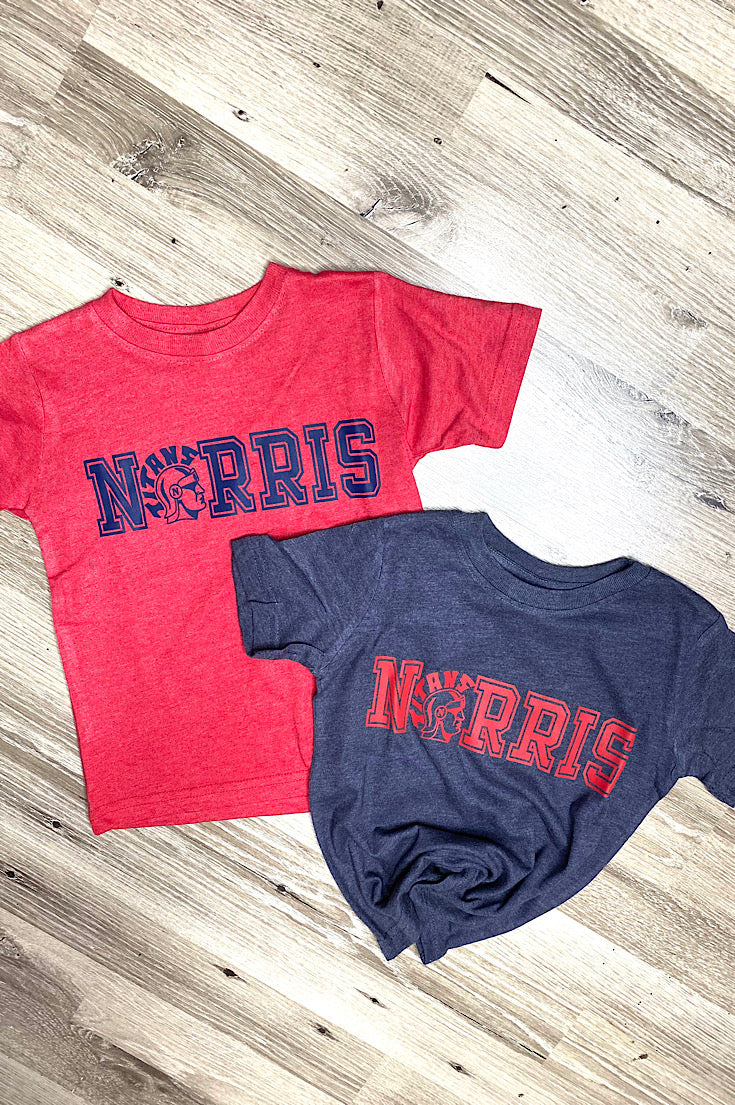 Toddler/Youth Norris Block Tee -Red or Navy