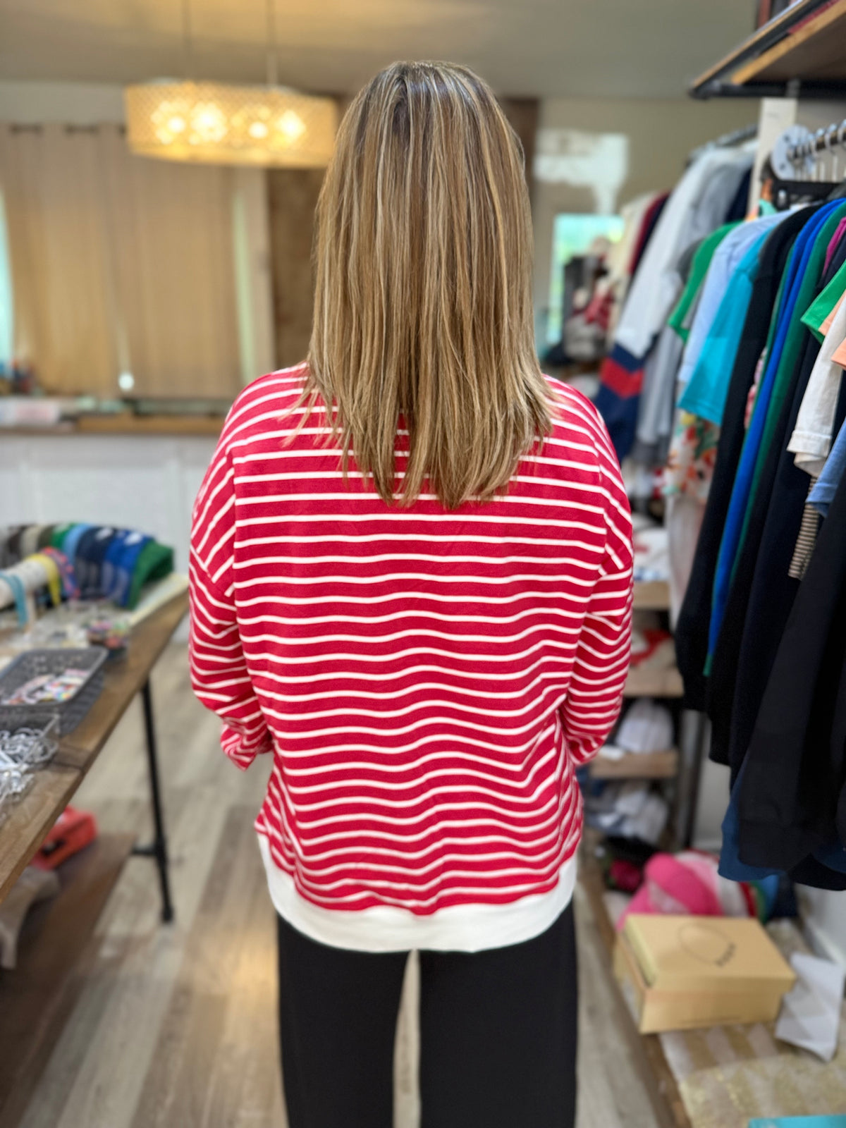 Harlow Stripe Lightweight Pullover {2 colors}