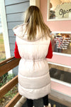 Katherine Long Zip Up Puffer Hoodie Vest Jacket {2 colors}