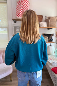 Nevaeh Ocean Teal Scuba Half Zip