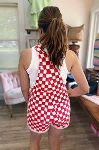 Murray Red & White Checkered Short Overalls