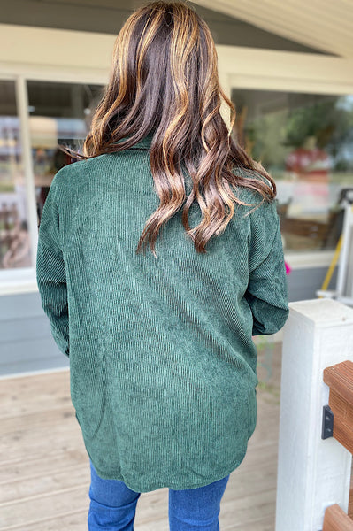 Kingston Button Up Pine Corduroy Shirt Jacket