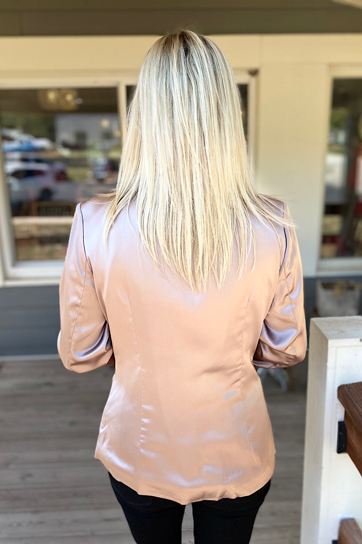 Bex Champagne Silky Blazer