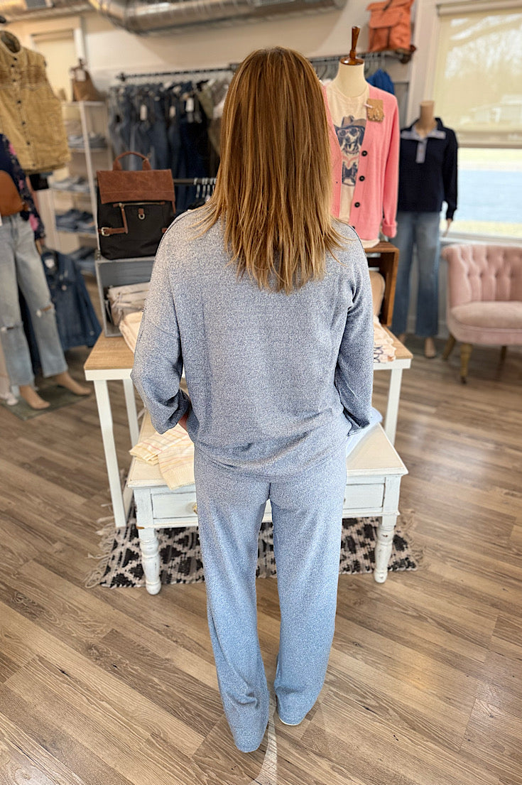 Zariah Brushed Hacci Lounge Set {2 colors}