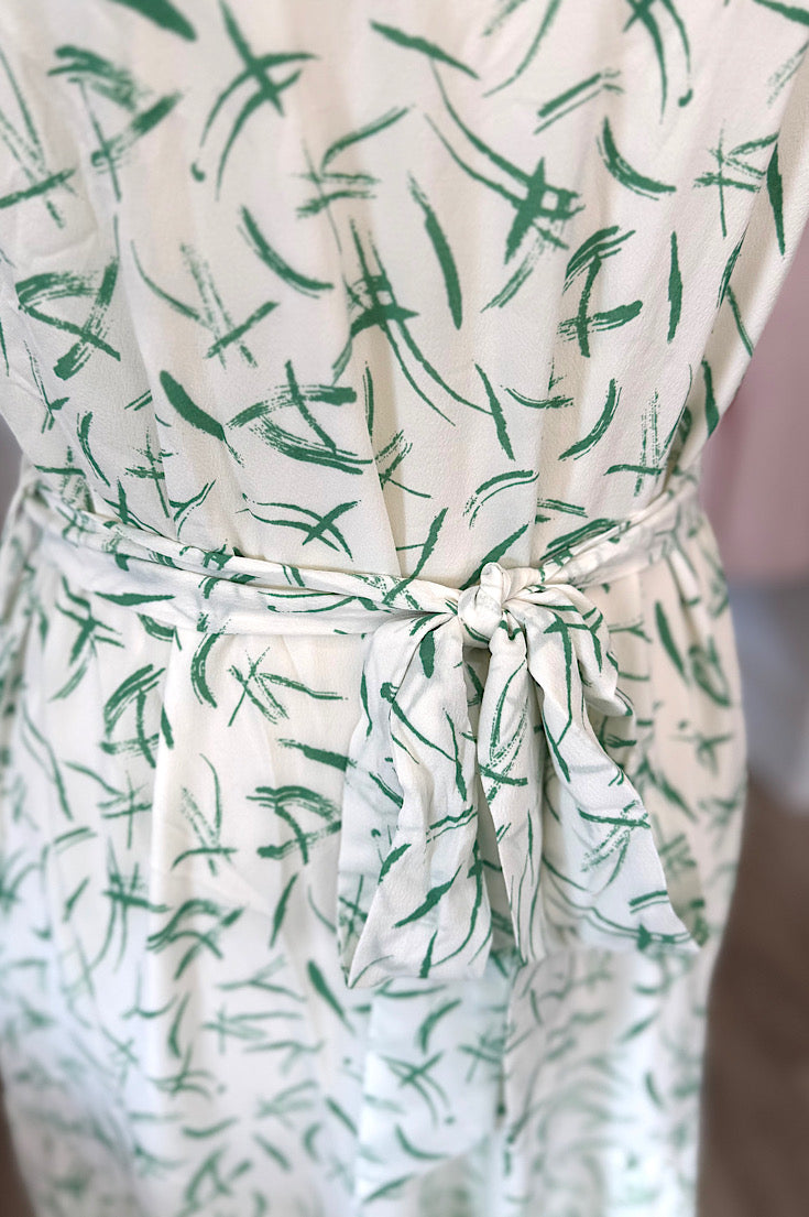 Kate Green Brushstrokes Midi Dress