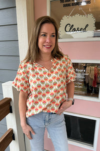 Hayes Ivory Boho Floral Top