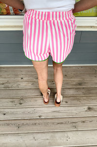 Gemma Pink Stripe Shorts