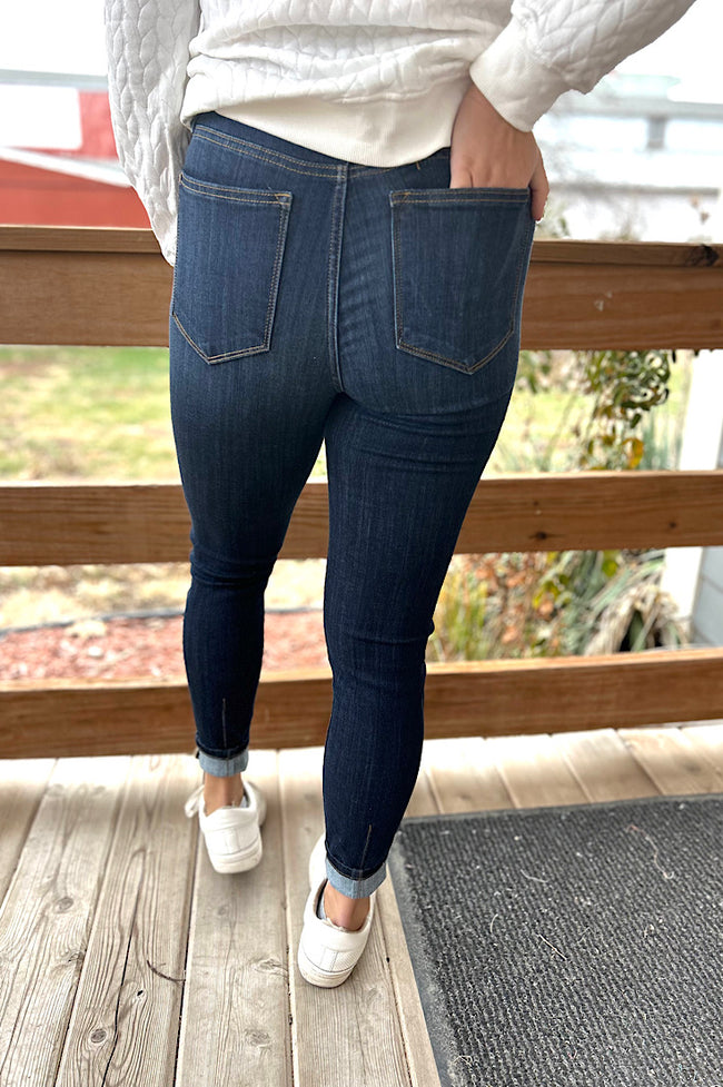 Josie Judy Blue Dark Denim Skinny Jean
