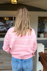 Everlee Pink Stripe Sweater