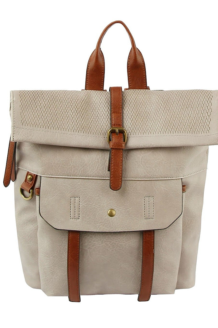 The Breckett Buckle Flap Backpack Purse {4 colors}