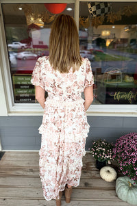 Lillie Floral Tiered Ruffle Midi Dress