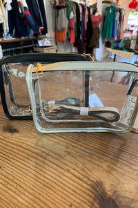 Clear Crossbody Clutch w/Adjustable Strap {2 colors}