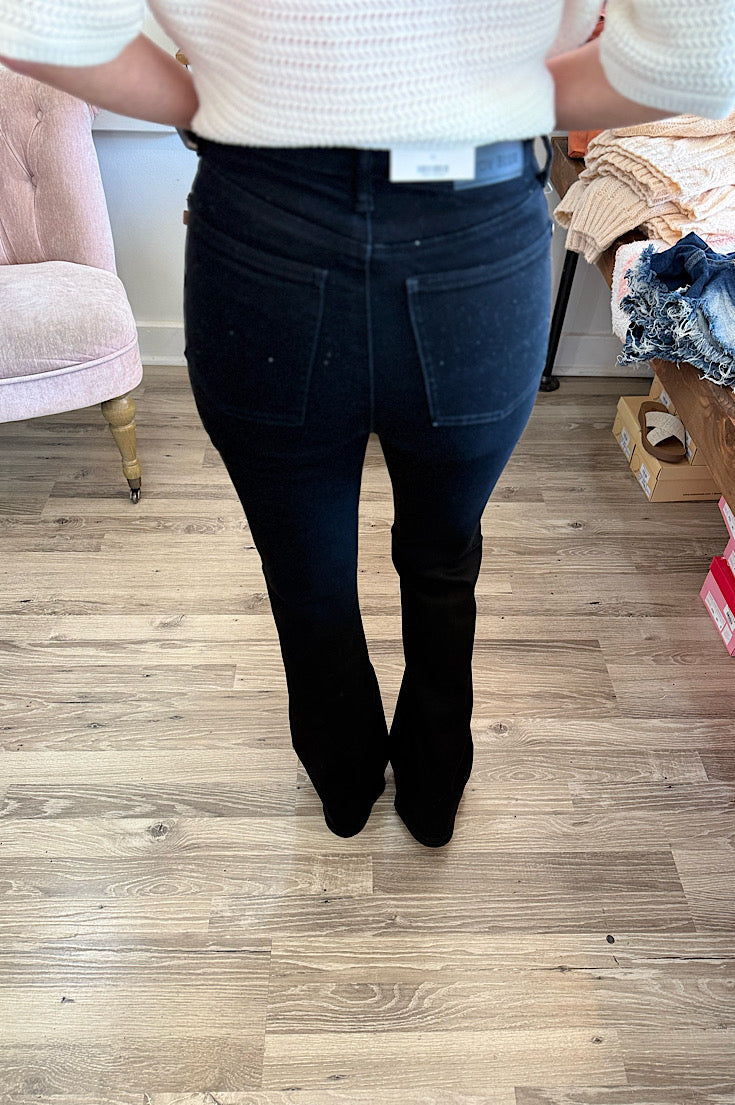 Josie Judy Blue Black Bootcut Denim