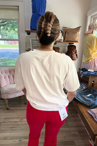 Patriotic Dachshund Oversized Boxy Tee