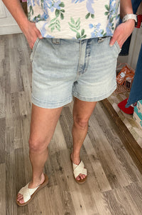 Jasper Judy Blue Light Wash Trouser Shorts