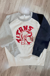 Colorblock Raglan Fleece with Titan Head Puff