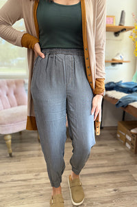 Daysen Washed Gray Tencel Joggers