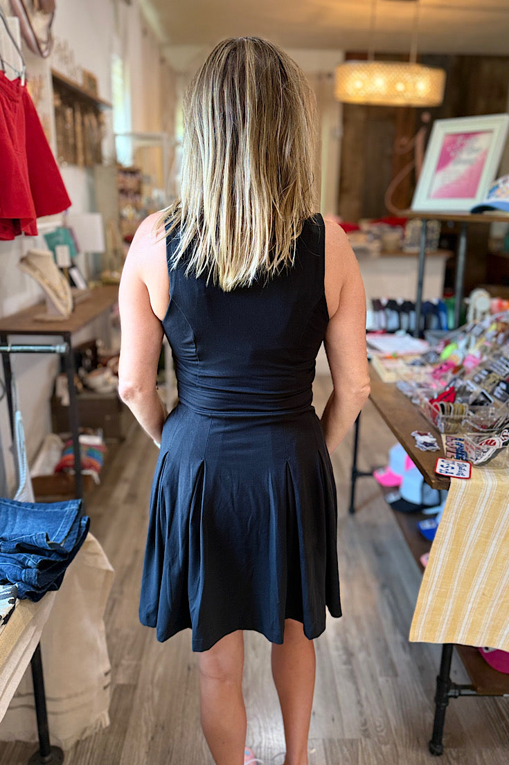 Madeline Athletic V-Neck Dress and Shorts
