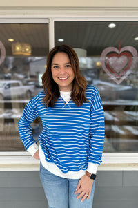 Zuri Striped Lightweight Pullover {2 colors}