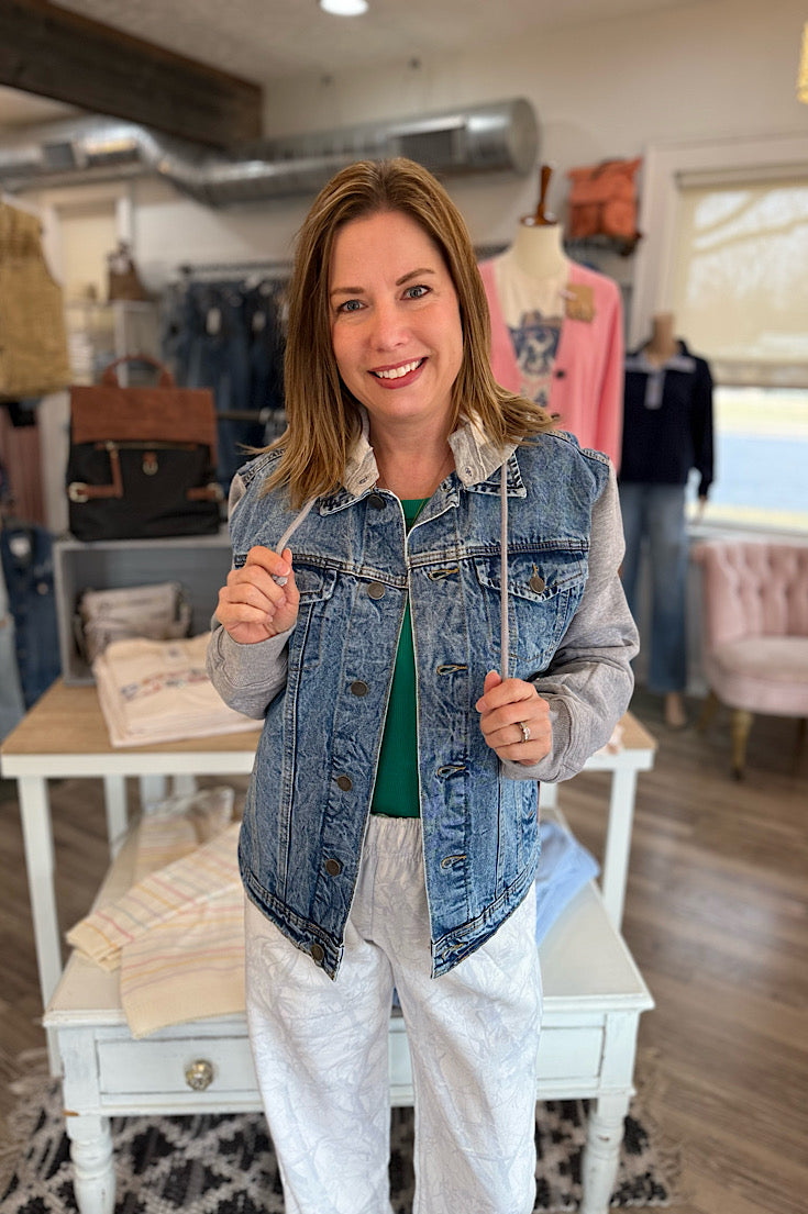 Bryer Denim Jacket with Hood