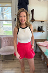 Emah Contrast Trim Racerback Tank