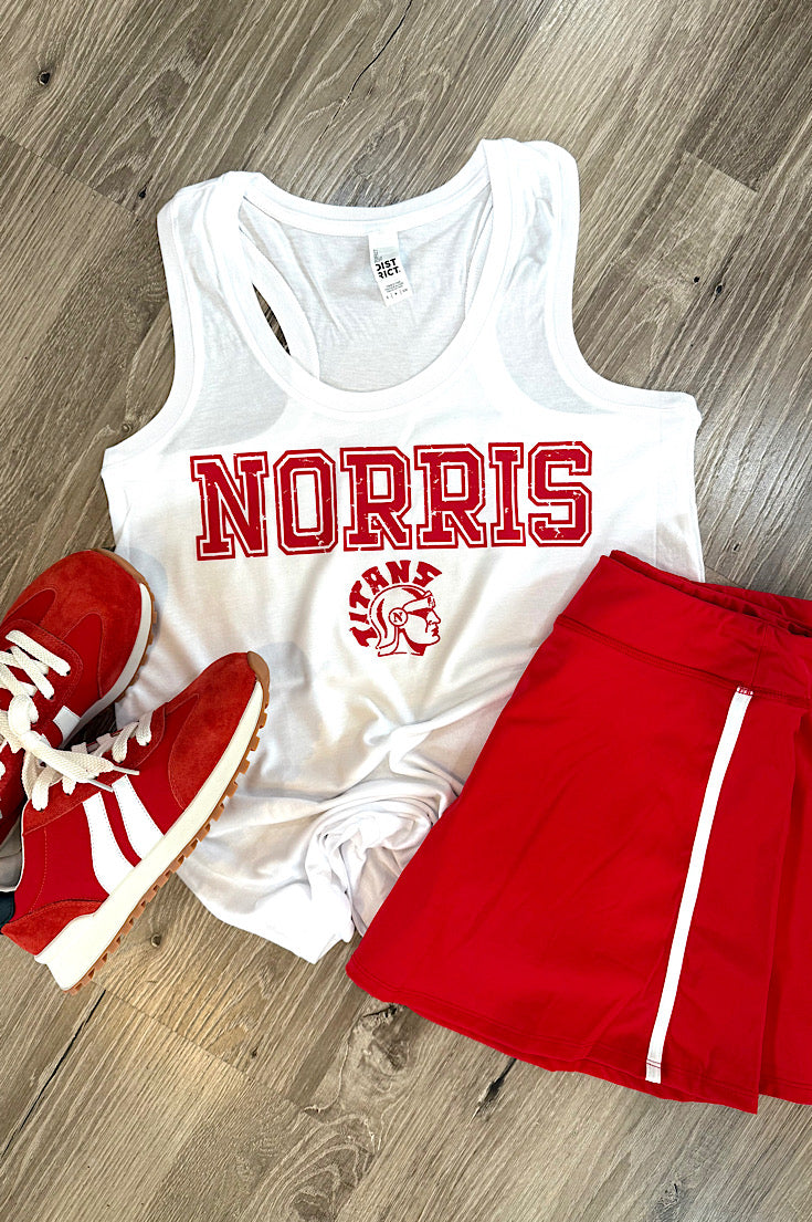 Norris White Racerback Tank Top