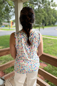 Emma Ribbed Floral Tank